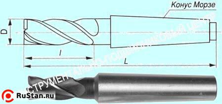 Фреза Концевая d45,0х 63х220 к/х  Р9  Z=6 КМ5 фото №1