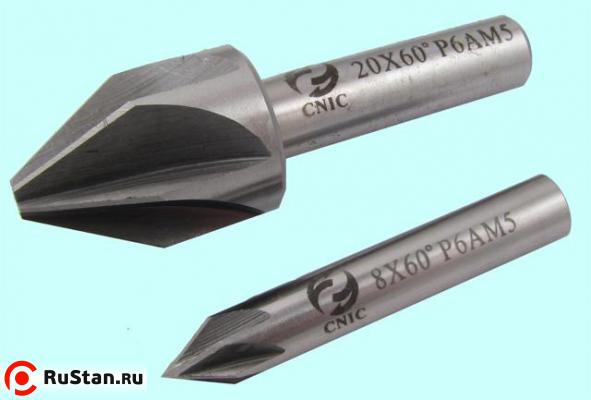 Зенковка d 16,0х24.0х 60 конус  60° dхв=10мм Р6АМ5 ц/х Z=6 DIN334A "CNIC" фото №1
