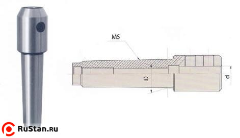 Патрон Фрезерный с хв-ком КМ4 (М16х2,0) для крепления инструмента с ц/хв d16мм (TY05A-6) "CNIC" фото №1