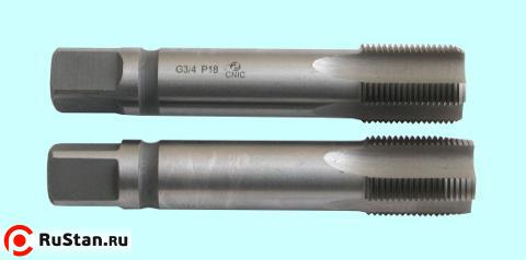 Метчик G 3/4" Р18 трубный цилиндрический, м/р. к-т из 2-х шт. (14 ниток/дюйм) ГОСТ 3266 "CNIC" фото №1 Метчик G 3/4" Р18 трубный цилиндрический, м/р. к-т из 2-х шт. (14 ниток/дюйм) ГОСТ 3266 "CNIC" фото №1