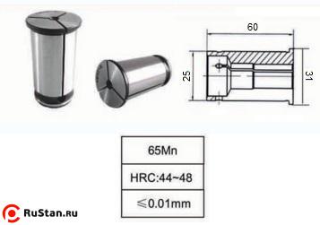 Цанга-втулка d  8,0х25мм L60мм тип С25 "CNIC" фото №1