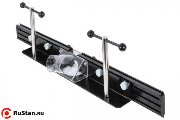 Фрезерный упор фото №1 Фрезерный упор с защитным ограждением и накладками из алюминиевого профиля для фрезерного стола фото №1