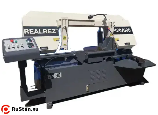 Полуавтоматический ленточнопильный станок REALREZ 420/600 инвертор фото №4 Полуавтоматический ленточнопильный станок REALREZ 420/600 инвертор фото №4