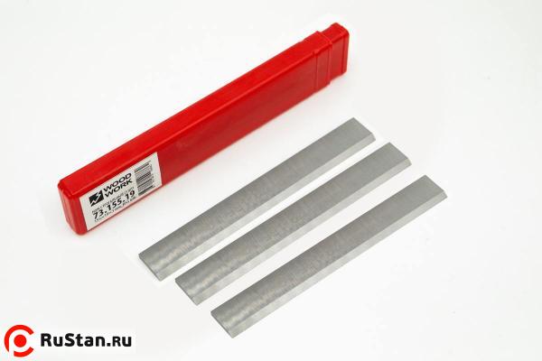 Комплект ножей HM фото №2 Комплект строгальных ножей HSS 6% 205X19X3мм (3 шт.) для 60А, 60C, JJ-8-M, JJ-8L-M, JJ-866 фото №2