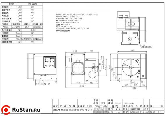 Размеры стола CNC-200RB фото №2 Размеры стола CNC-200RB фото №2
