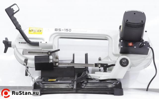 Страховочная цепь для транспортировки станка, съёмный упор для заготовок на макс. длину 260мм. фото №9 STALEX BS-150 фото №9